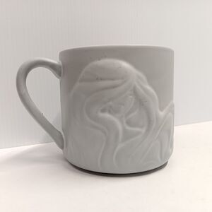 2016 Starbucks Coffee Mug Ceramic Cup Gray Mermaid Siren Raised 12 oz